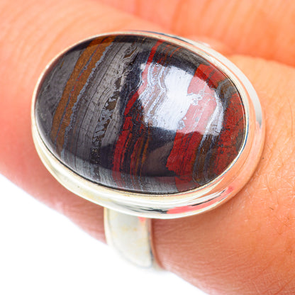 Red Tiger Iron Rings handcrafted by Ana Silver Co - RING73989