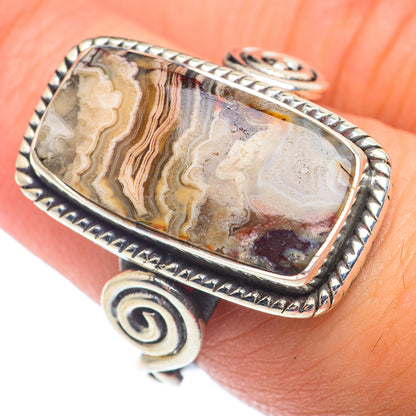 Laguna Lace Agate Rings handcrafted by Ana Silver Co - RING73990