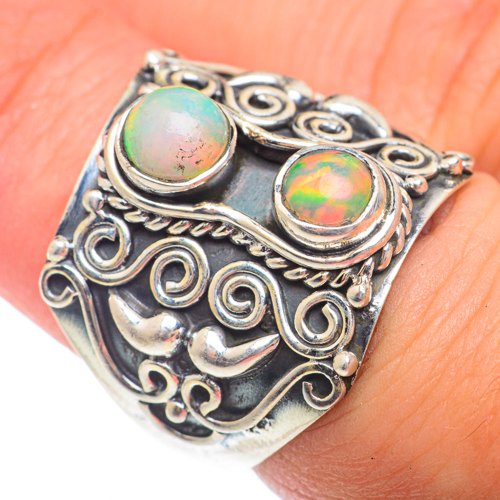 Ethiopian Opal Rings handcrafted by Ana Silver Co - RING74010