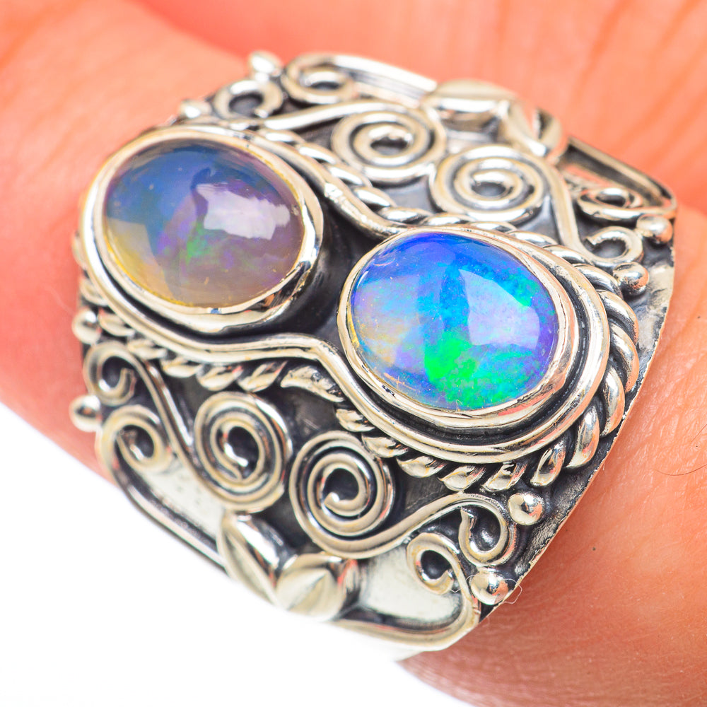 Ethiopian Opal Rings handcrafted by Ana Silver Co - RING74011