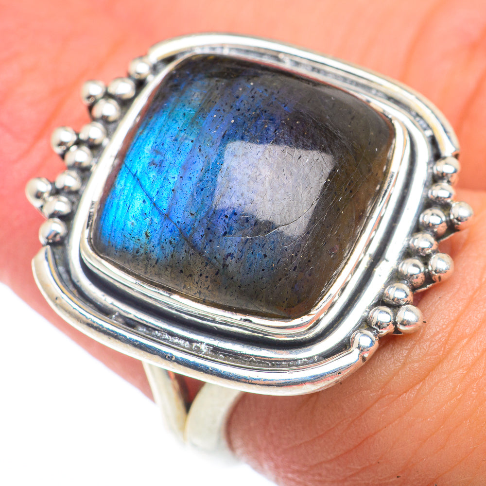 Labradorite Rings handcrafted by Ana Silver Co - RING74017