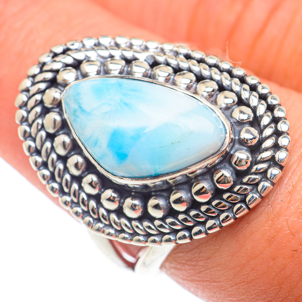 Larimar Rings handcrafted by Ana Silver Co - RING74020