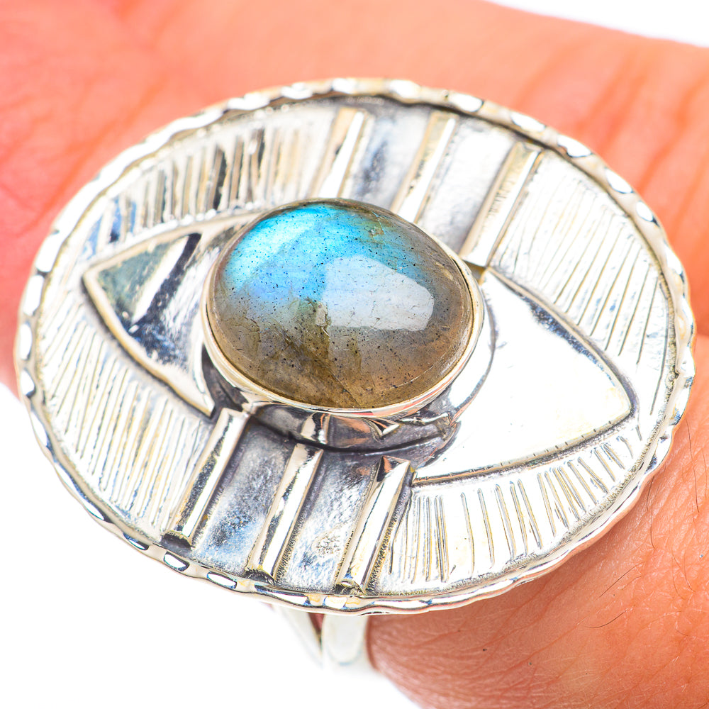 Labradorite Rings handcrafted by Ana Silver Co - RING74023