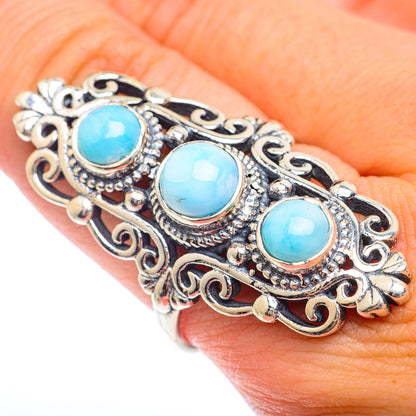 Larimar Rings handcrafted by Ana Silver Co - RING74026