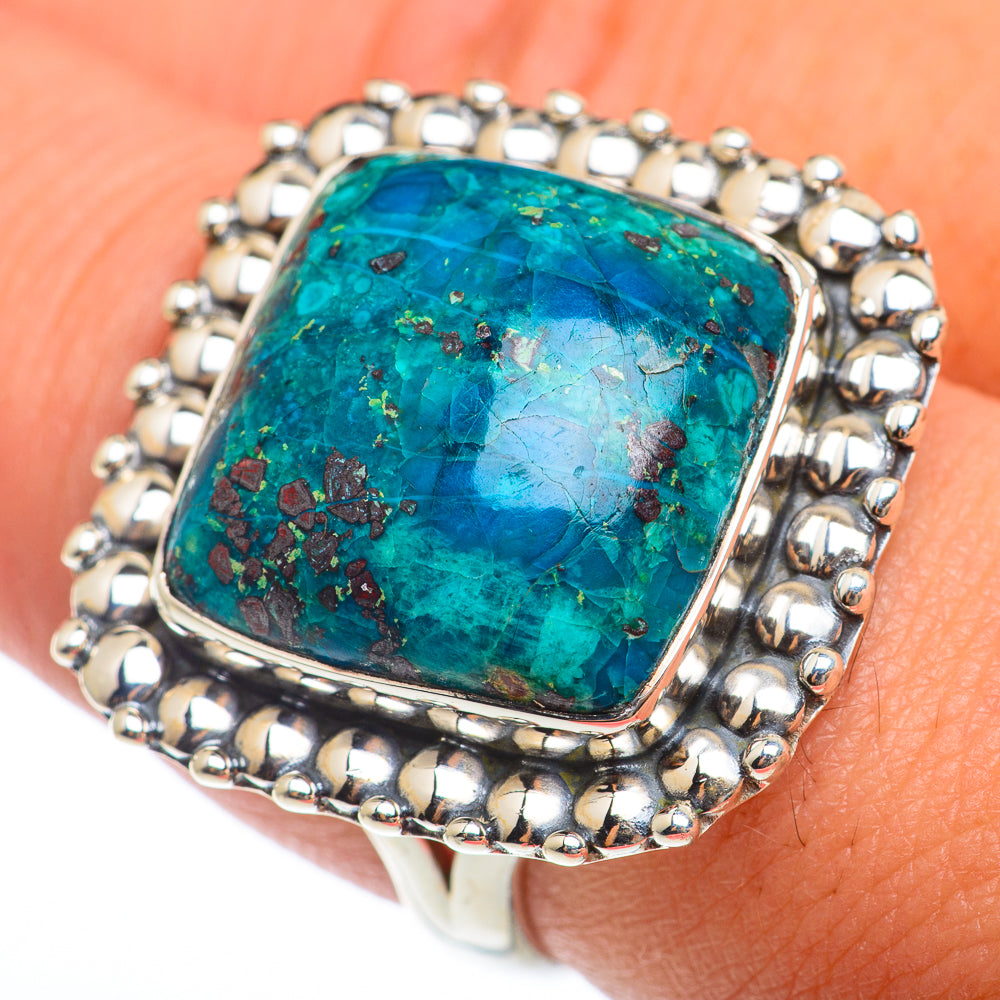 Chrysocolla Rings handcrafted by Ana Silver Co - RING74028