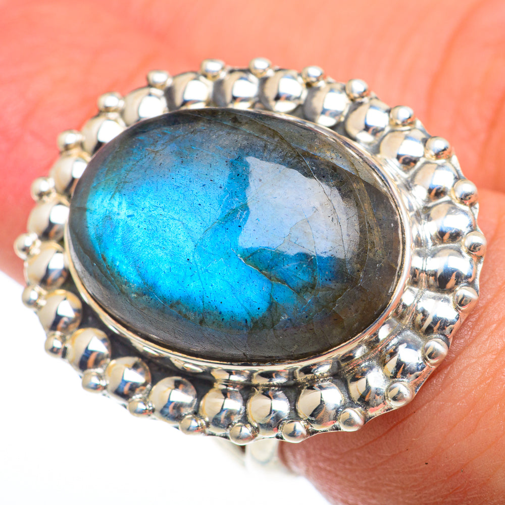 Labradorite Rings handcrafted by Ana Silver Co - RING74029