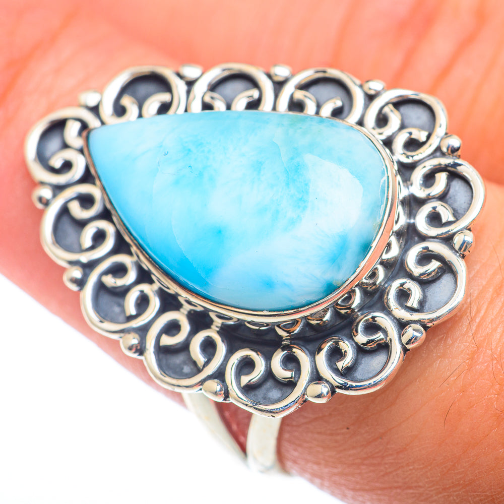 Larimar Rings handcrafted by Ana Silver Co - RING74030