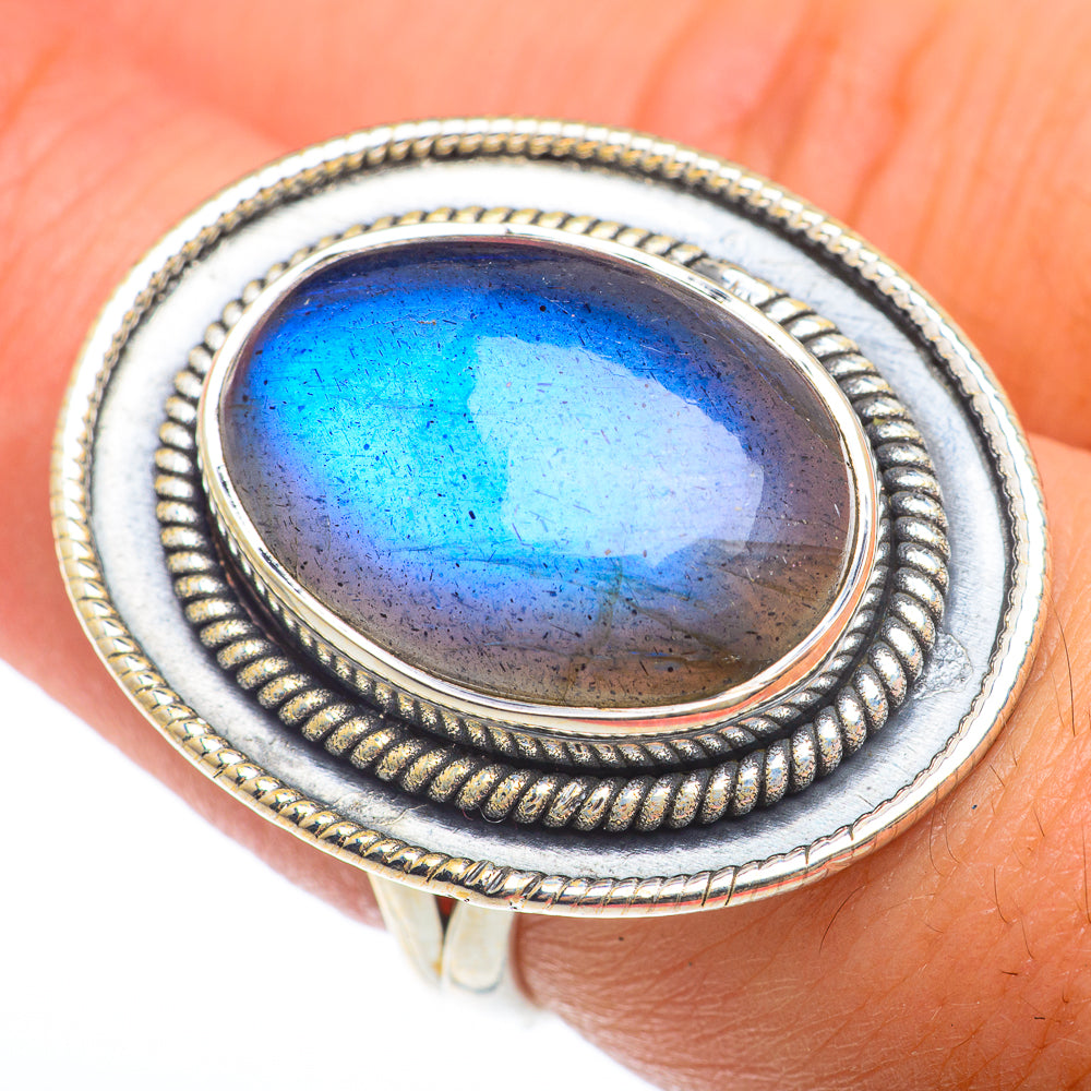Labradorite Rings handcrafted by Ana Silver Co - RING74031