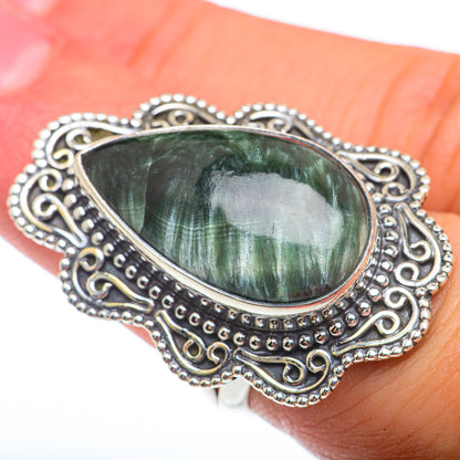 Seraphinite Rings handcrafted by Ana Silver Co - RING74034