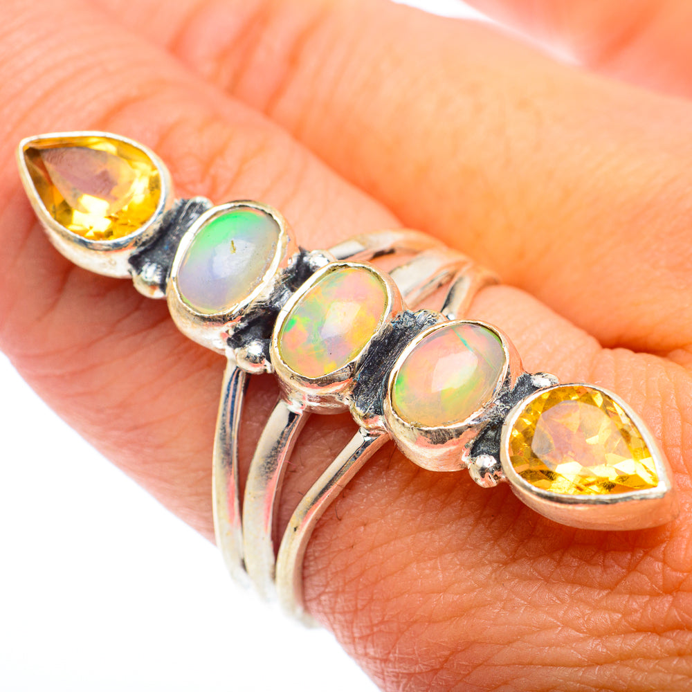 Ethiopian Opal Rings handcrafted by Ana Silver Co - RING74053