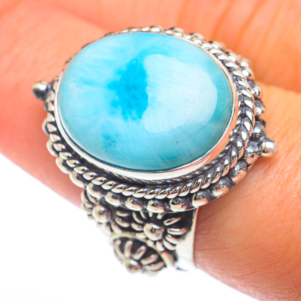 Larimar Rings handcrafted by Ana Silver Co - RING74059