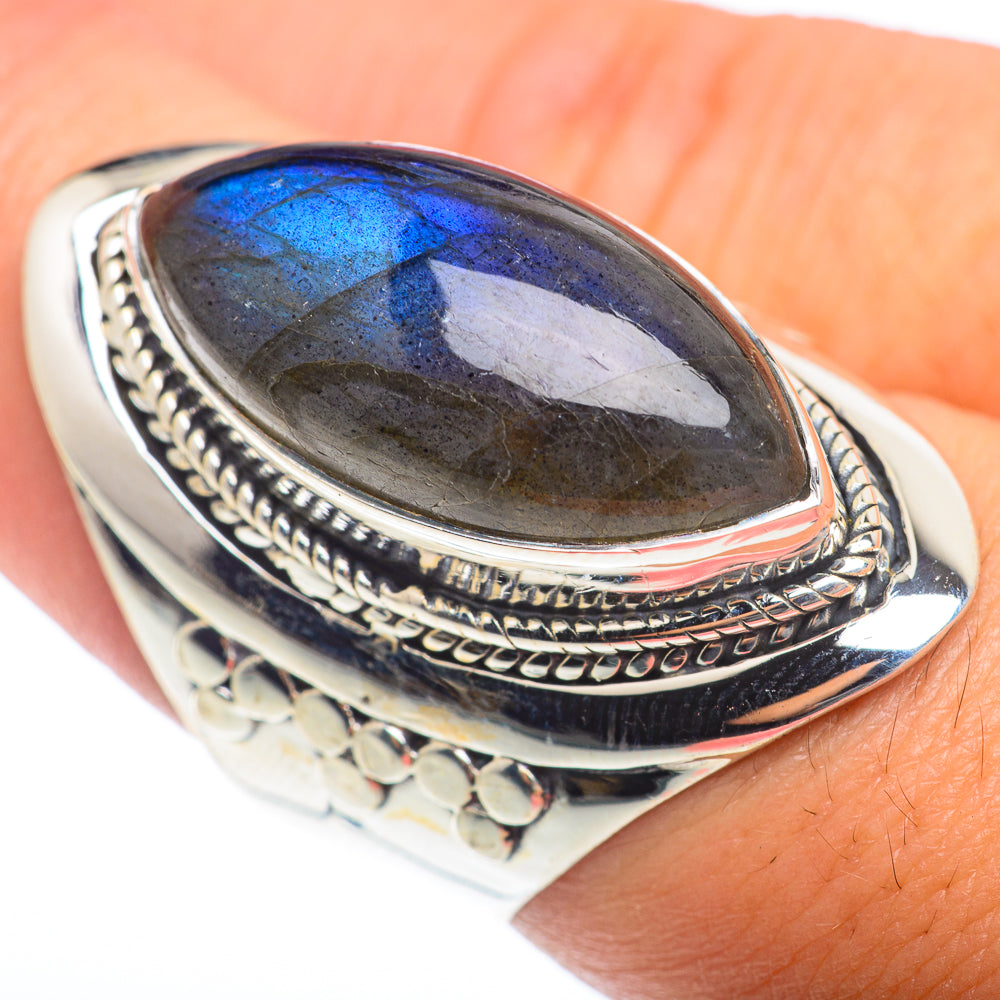 Labradorite Rings handcrafted by Ana Silver Co - RING74065