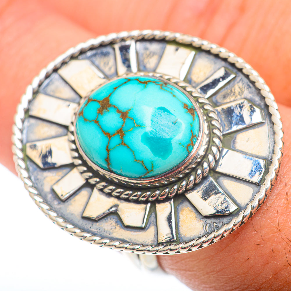 Tibetan Turquoise Rings handcrafted by Ana Silver Co - RING74066