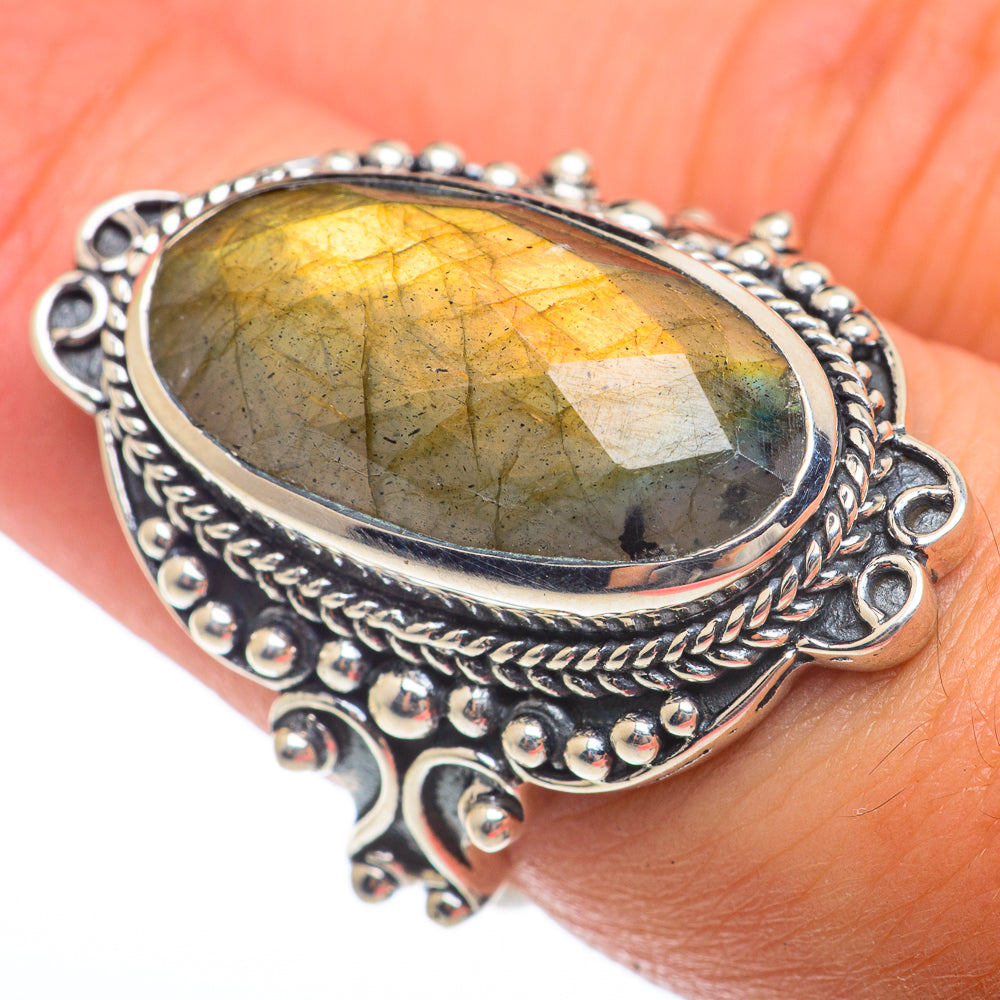 Labradorite Rings handcrafted by Ana Silver Co - RING74069