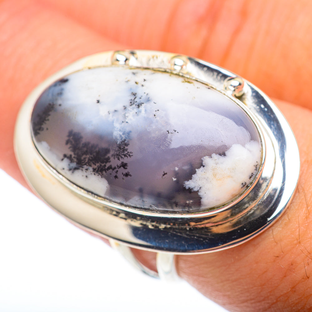 Dendritic Opal Rings handcrafted by Ana Silver Co - RING74077