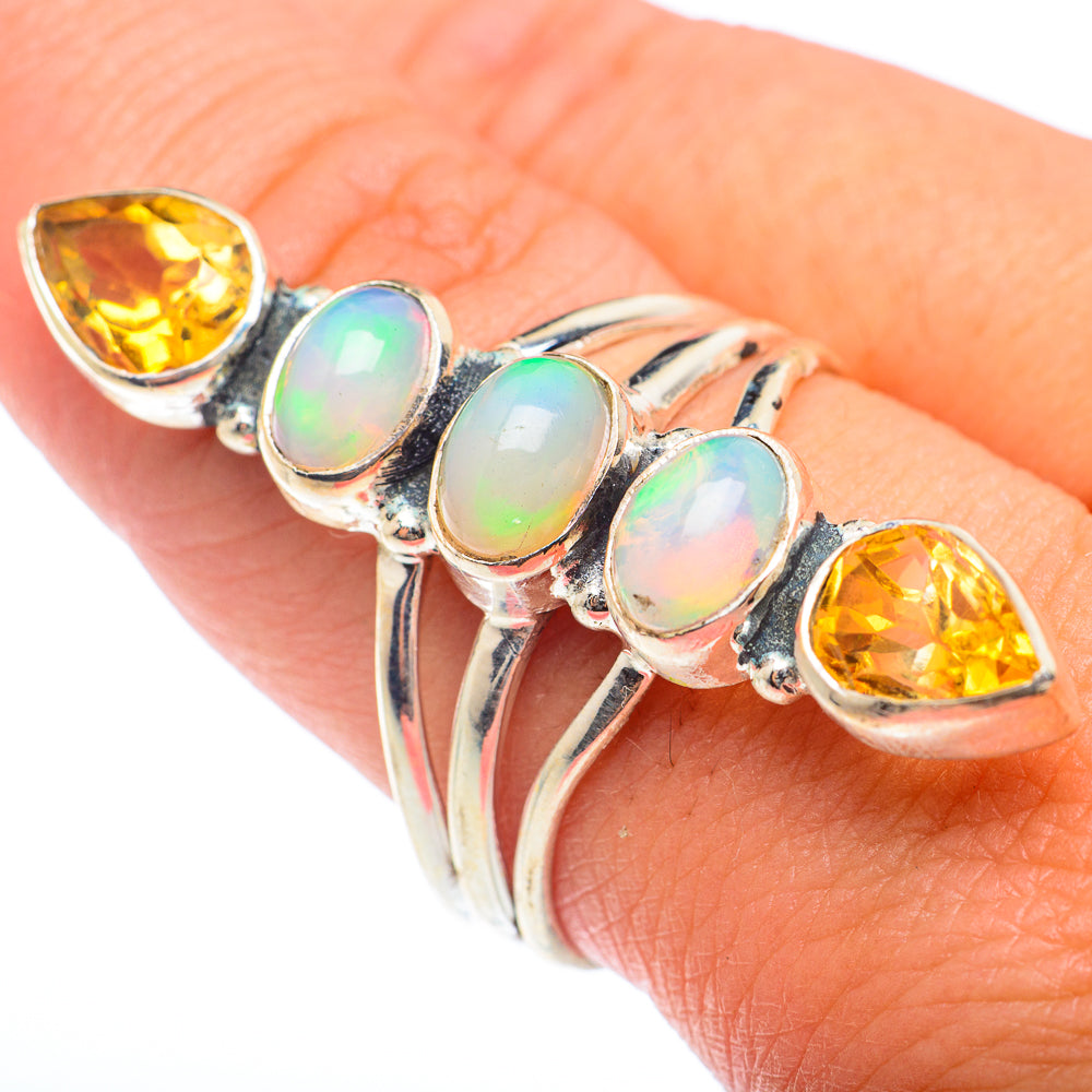 Ethiopian Opal Rings handcrafted by Ana Silver Co - RING74080