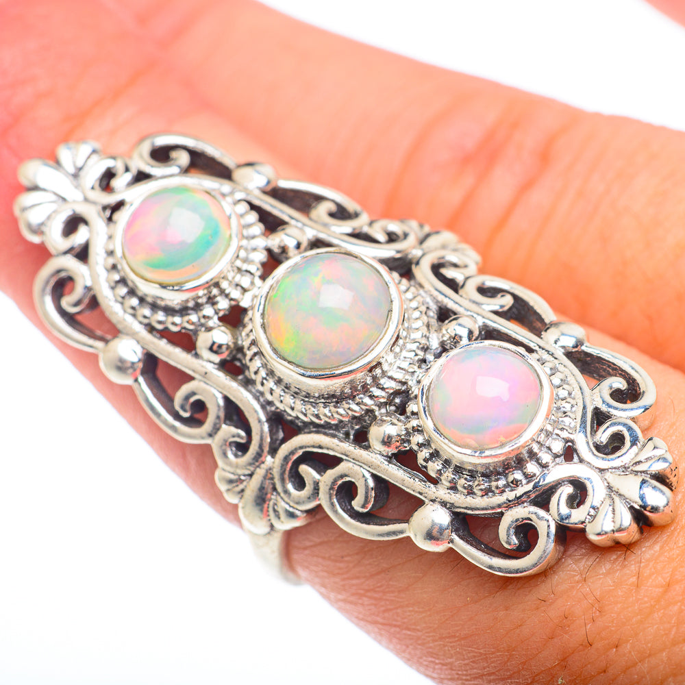 Ethiopian Opal Rings handcrafted by Ana Silver Co - RING74081