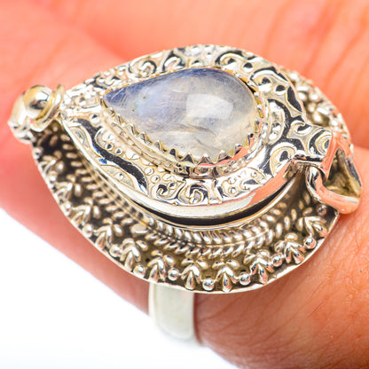 Rainbow Moonstone Rings handcrafted by Ana Silver Co - RING74094
