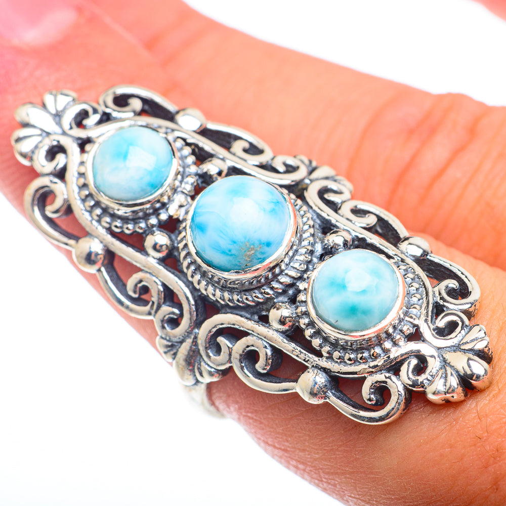Larimar Rings handcrafted by Ana Silver Co - RING74096