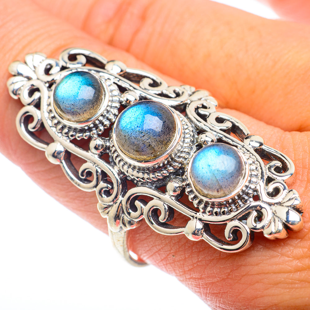 Labradorite Rings handcrafted by Ana Silver Co - RING74097