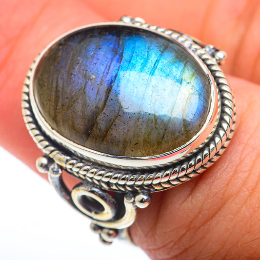 Labradorite Rings handcrafted by Ana Silver Co - RING74098