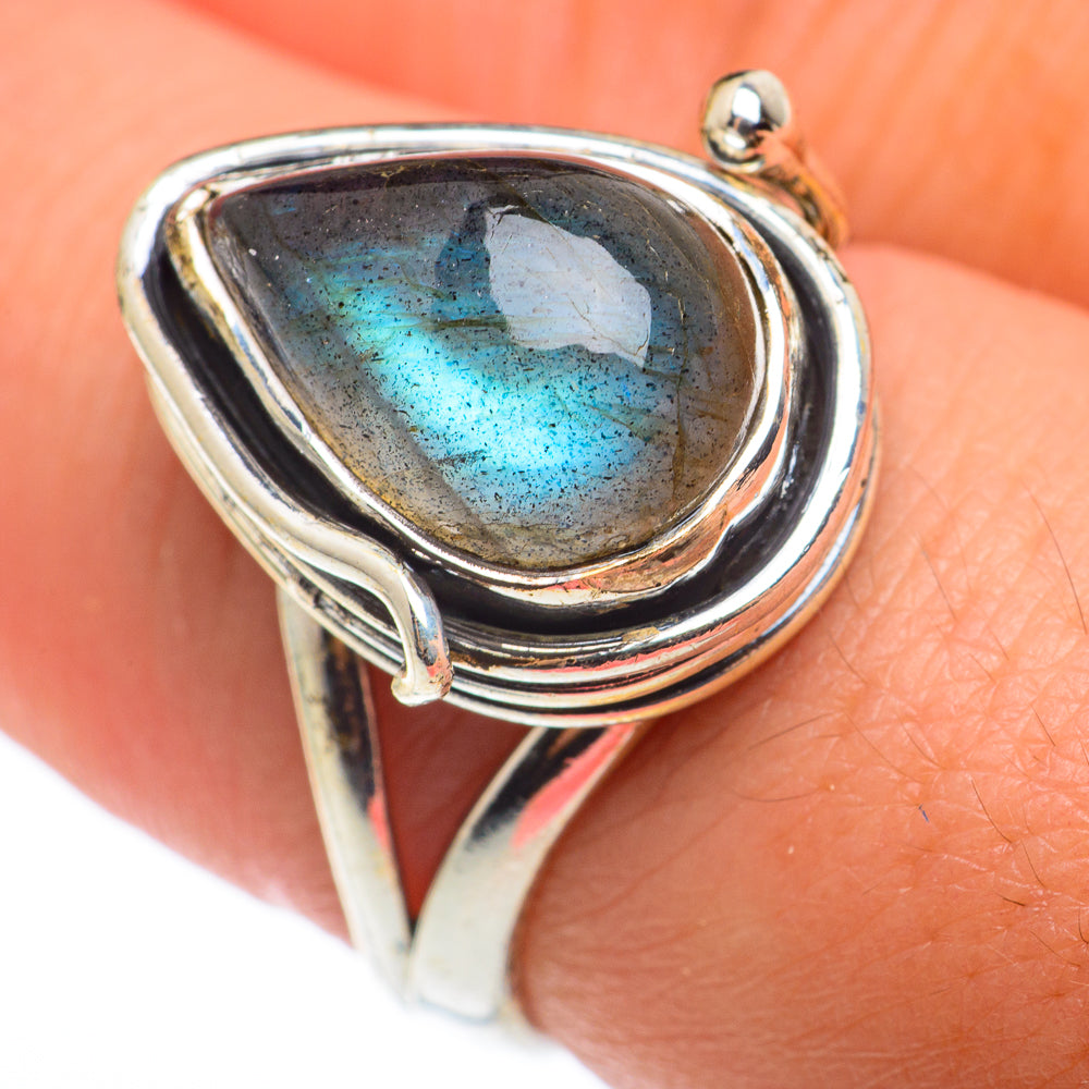 Labradorite Rings handcrafted by Ana Silver Co - RING74101