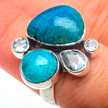 Chrysocolla Rings handcrafted by Ana Silver Co - RING74104