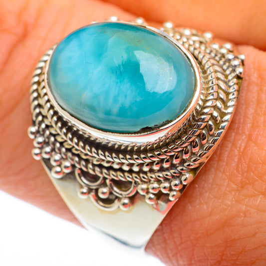 Larimar Rings handcrafted by Ana Silver Co - RING74105