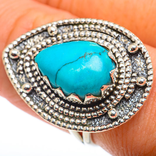 Tibetan Turquoise Rings handcrafted by Ana Silver Co - RING74107
