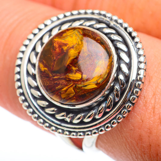 Golden Pietersite Rings handcrafted by Ana Silver Co - RING74114