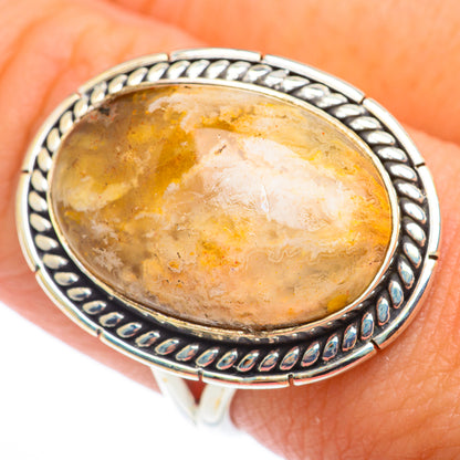Plume Agate Rings handcrafted by Ana Silver Co - RING74116