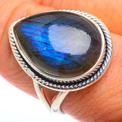 Labradorite Rings handcrafted by Ana Silver Co - RING74144