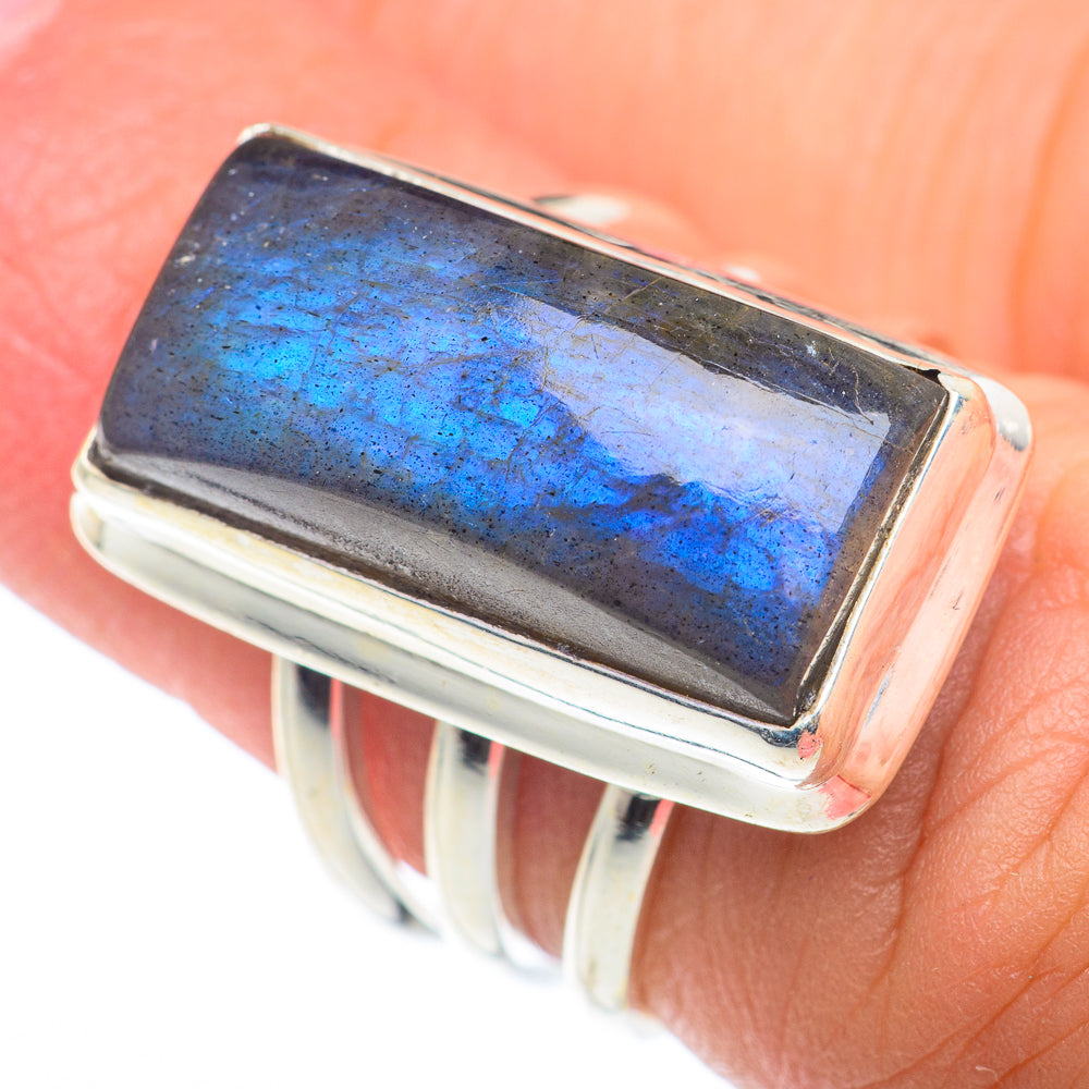 Labradorite Rings handcrafted by Ana Silver Co - RING74147