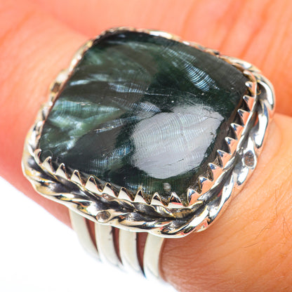 Seraphinite Rings handcrafted by Ana Silver Co - RING74150