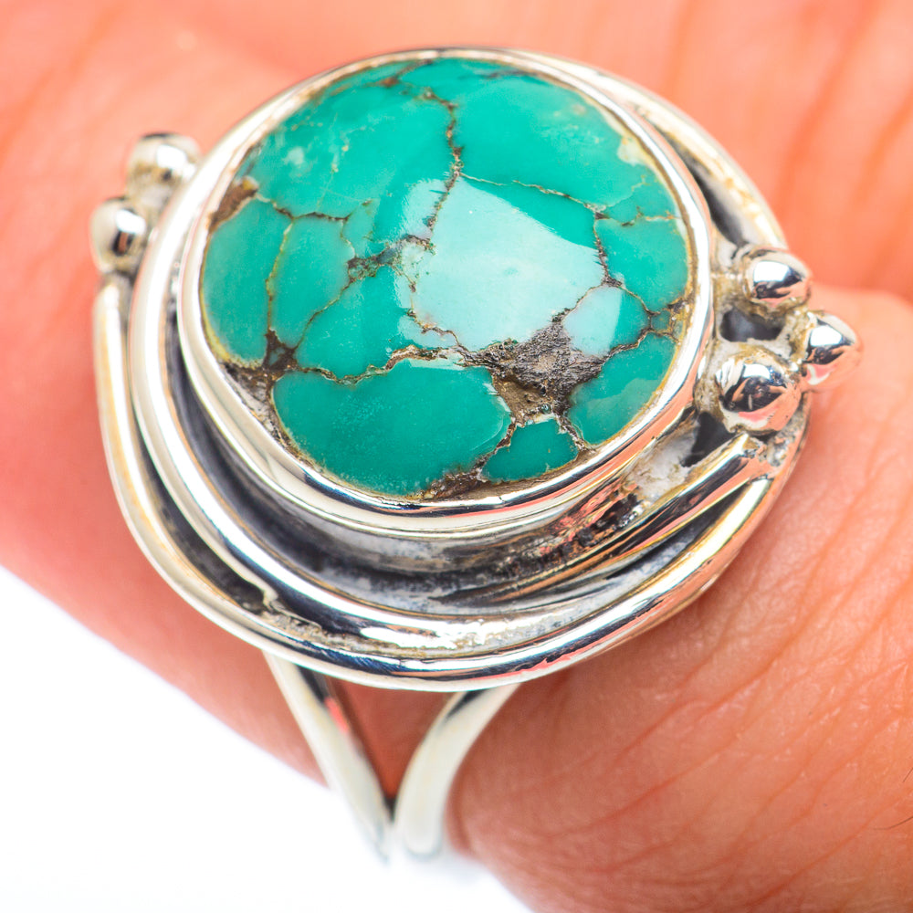 Tibetan Turquoise Rings handcrafted by Ana Silver Co - RING74151