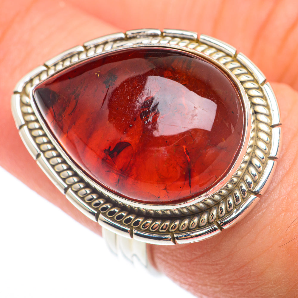 Baltic Amber Rings handcrafted by Ana Silver Co - RING74158