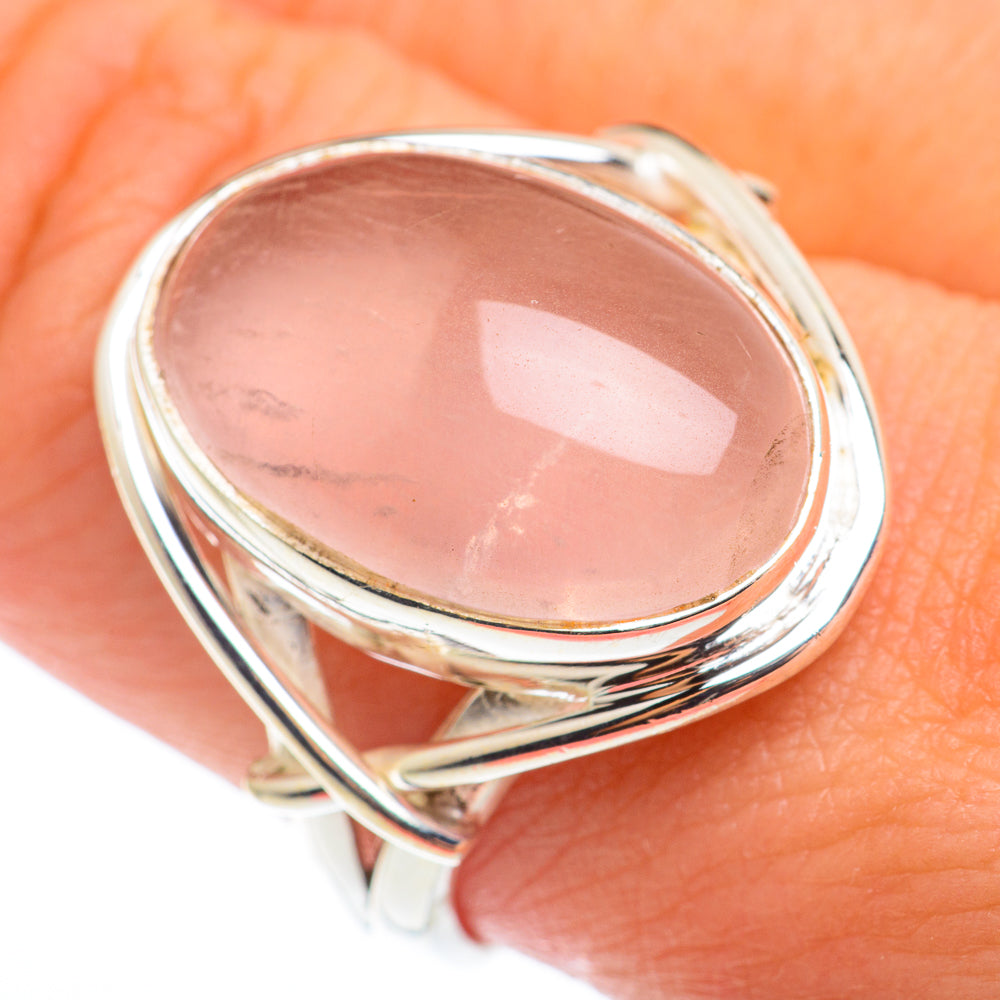 Rose Quartz Rings handcrafted by Ana Silver Co - RING74161