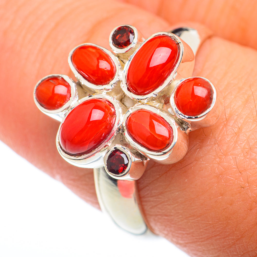 Red Onyx Rings handcrafted by Ana Silver Co - RING74162