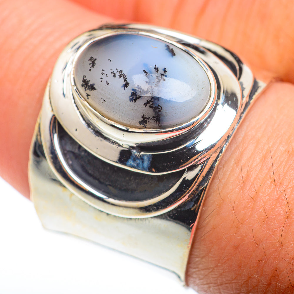 Dendritic Opal Rings handcrafted by Ana Silver Co - RING74173