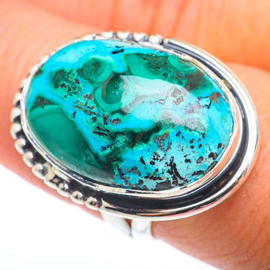 Chrysocolla Rings handcrafted by Ana Silver Co - RING74175