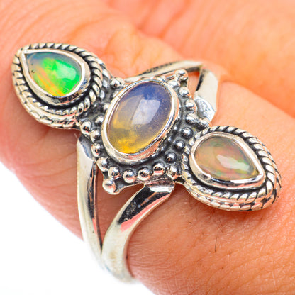 Ethiopian Opal Rings handcrafted by Ana Silver Co - RING74178