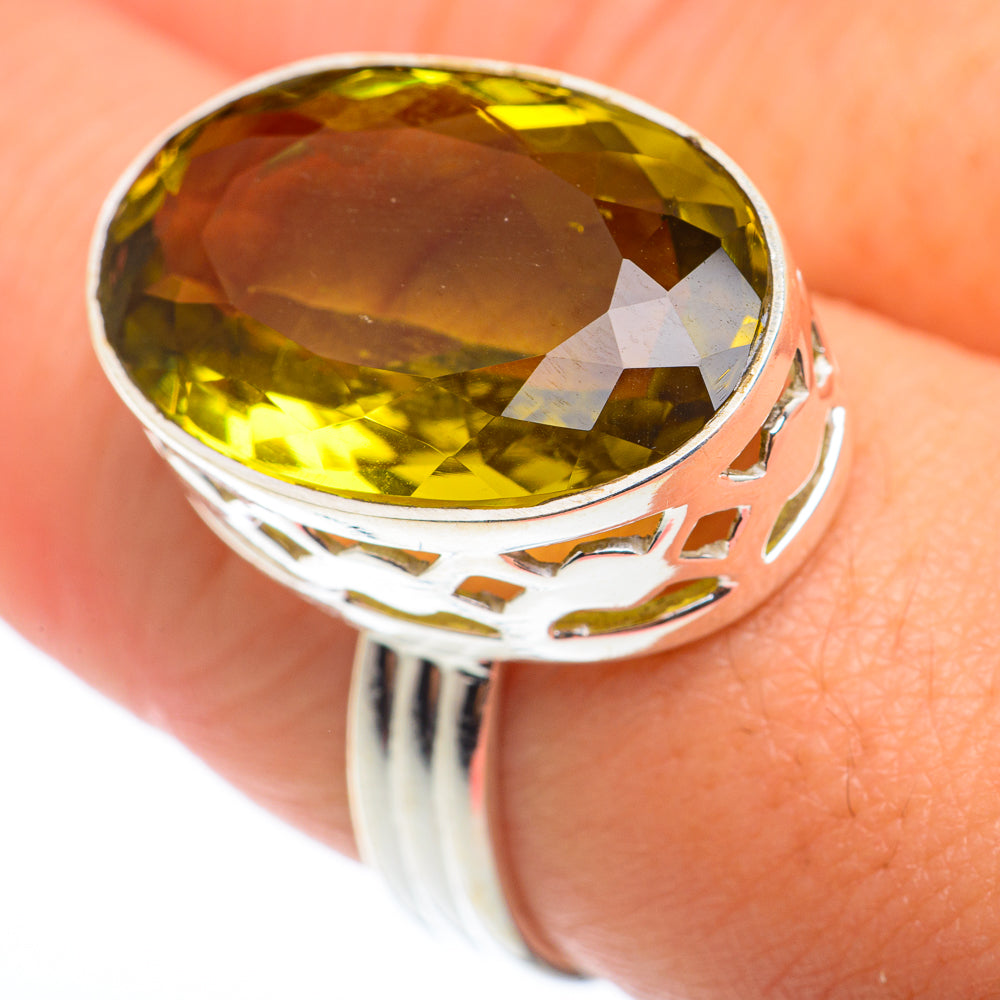 Olive Quartz Rings handcrafted by Ana Silver Co - RING74181