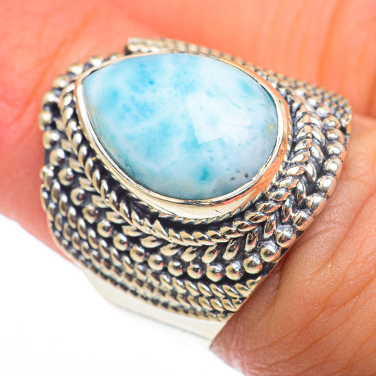 Larimar Rings handcrafted by Ana Silver Co - RING74191