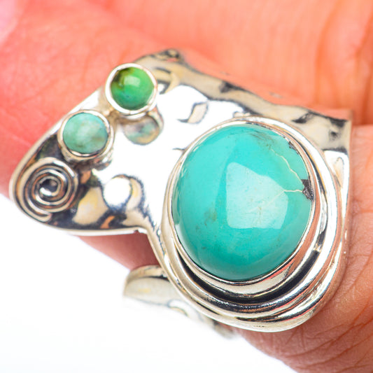 Tibetan Turquoise Rings handcrafted by Ana Silver Co - RING74194