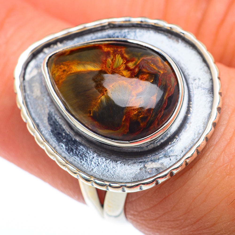 Golden Pietersite Rings handcrafted by Ana Silver Co - RING74200