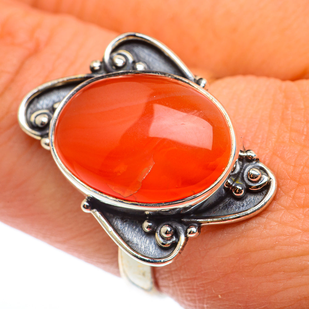 Carnelian Rings handcrafted by Ana Silver Co - RING74201