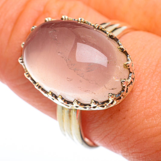 Rose Quartz Rings handcrafted by Ana Silver Co - RING74204