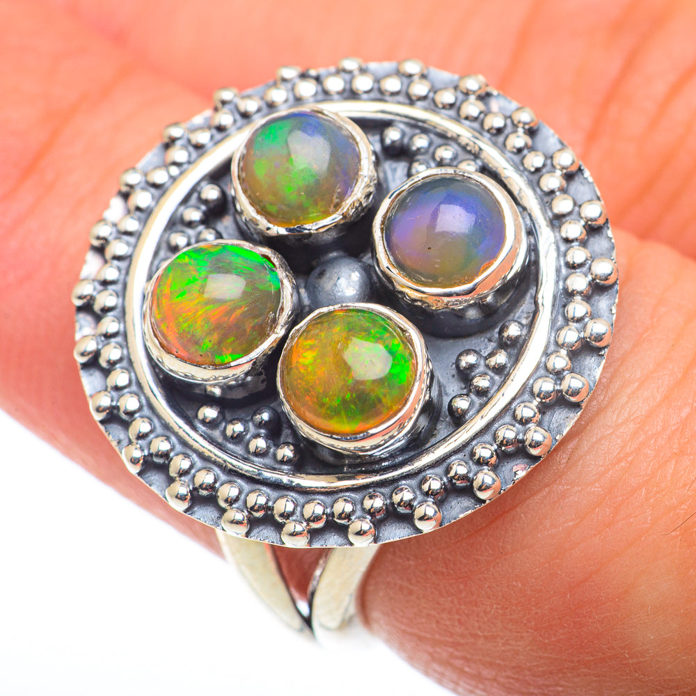 Ethiopian Opal Rings handcrafted by Ana Silver Co - RING74216