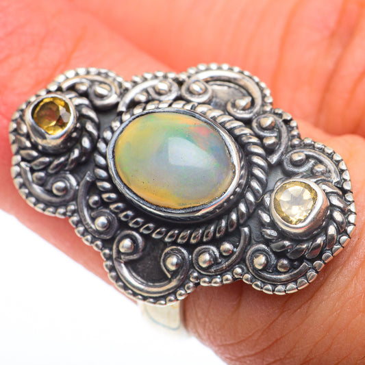 Ethiopian Opal Rings handcrafted by Ana Silver Co - RING74217