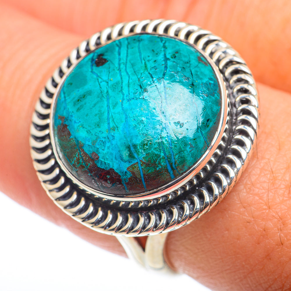 Chrysocolla Rings handcrafted by Ana Silver Co - RING74223